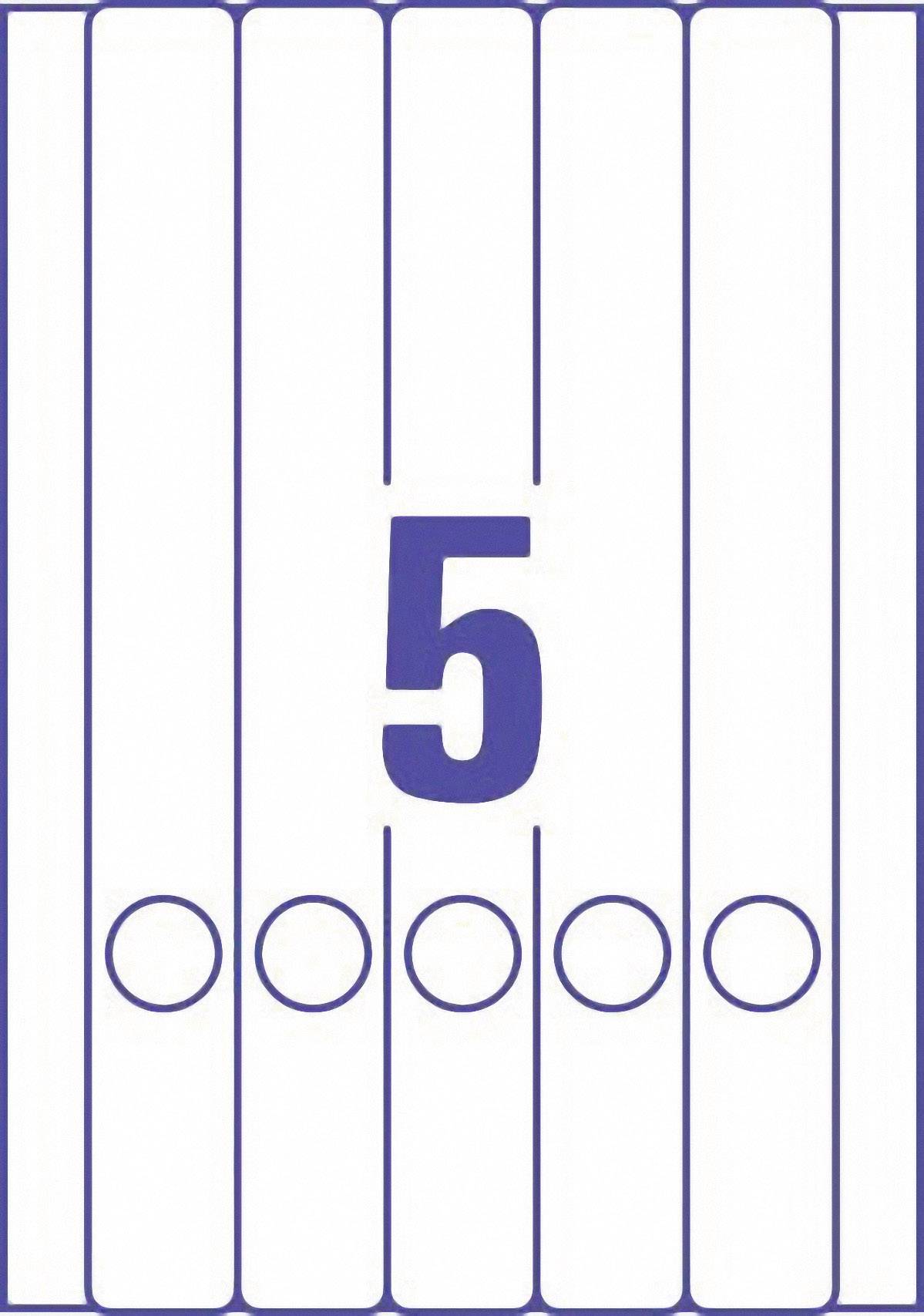 Avery-Zweckform L4758-25 Etiketten 38 x 297 mm Papier Weiß 150 St. Permanent haftend Ordner-Etiketten 30 Blatt DIN A4