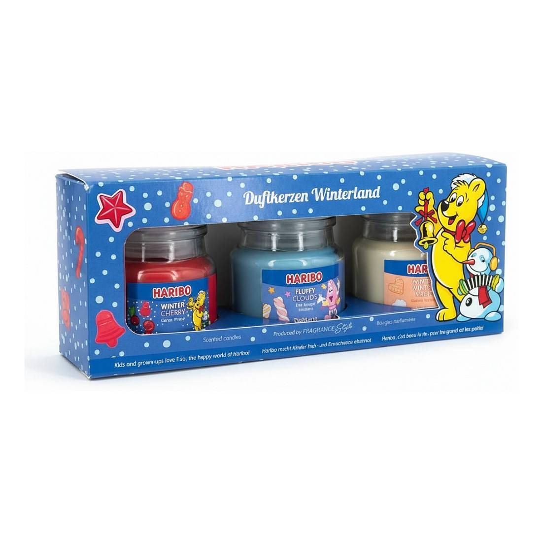 Haribo Duftkerze Winterland 3er Set Multimedia-Technik Kerzen