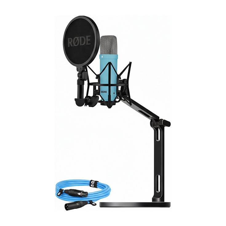 RODE NT1 Signature+XLR-Kabel+Desktop Studio Arm hellblau Bundle Audio & Video Mikrofone