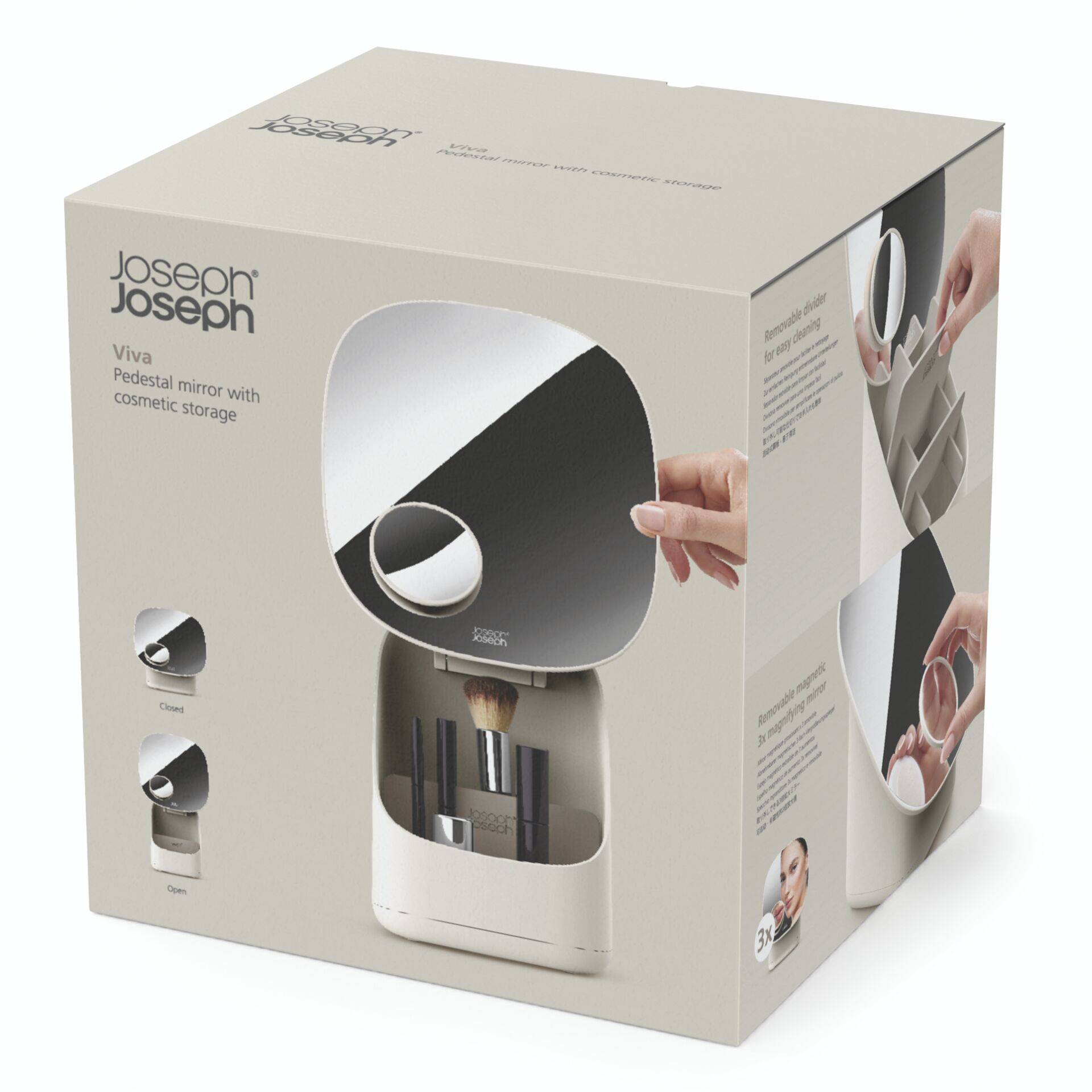 Joseph Joseph Viva Standspiegel Kosmetik-Organizer, beige