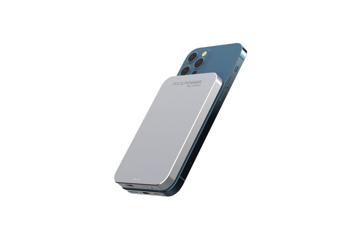 RealPower Powerbank PB-5000 MAG silber 5.000mAh Multimedia-Technik Powerbanks