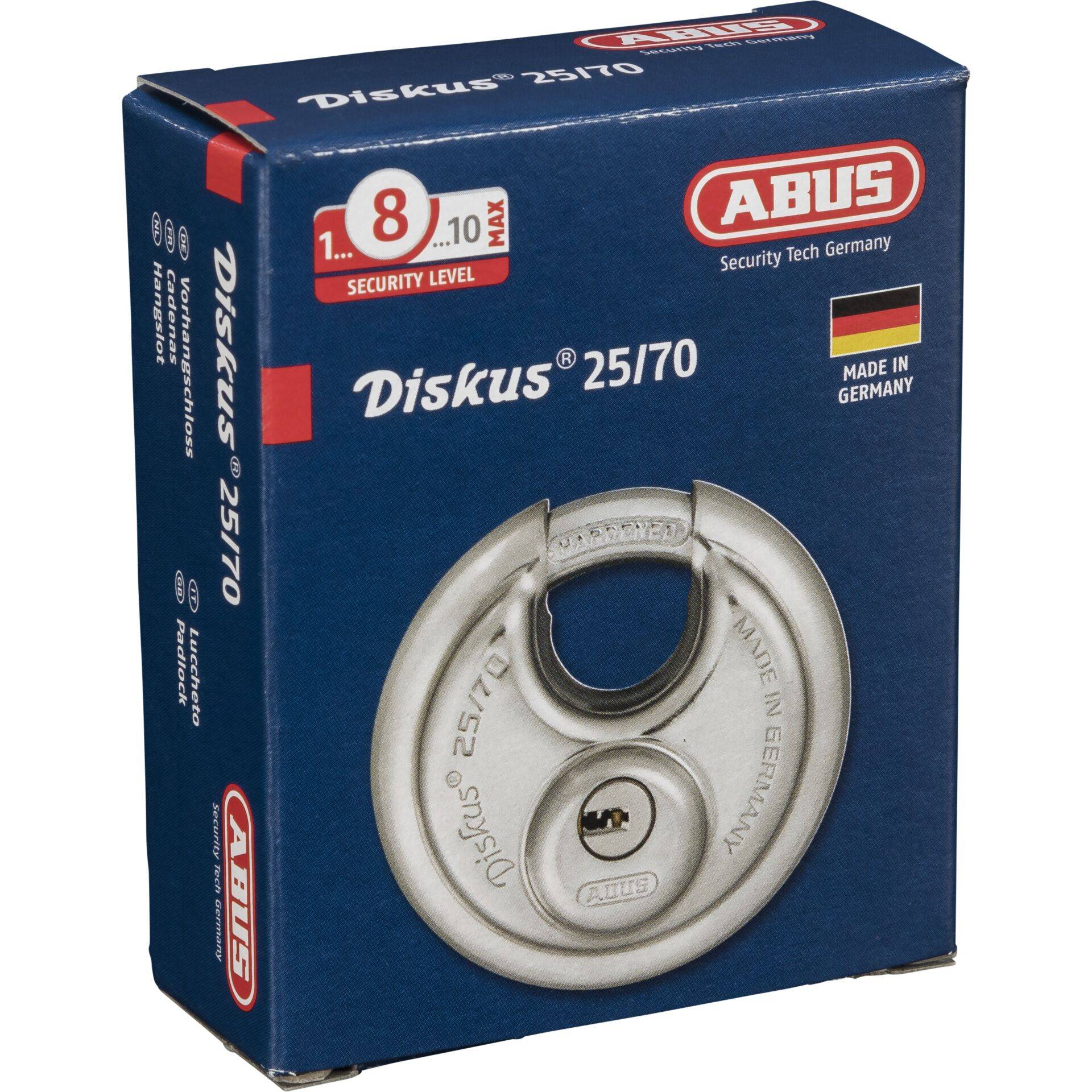 ABUS Security-Center ABUS 25/70 kd. - Diskus-Vorhängeschloss - Tastensperre -