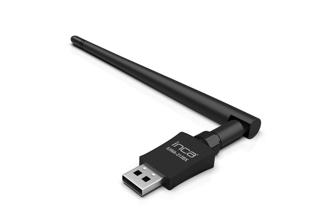 INCA IUWA-300X - 5 dBi - 2.4 - 2.4835 GHz - 5 dBi - Schwarz - USB - 1 Stück(e) -