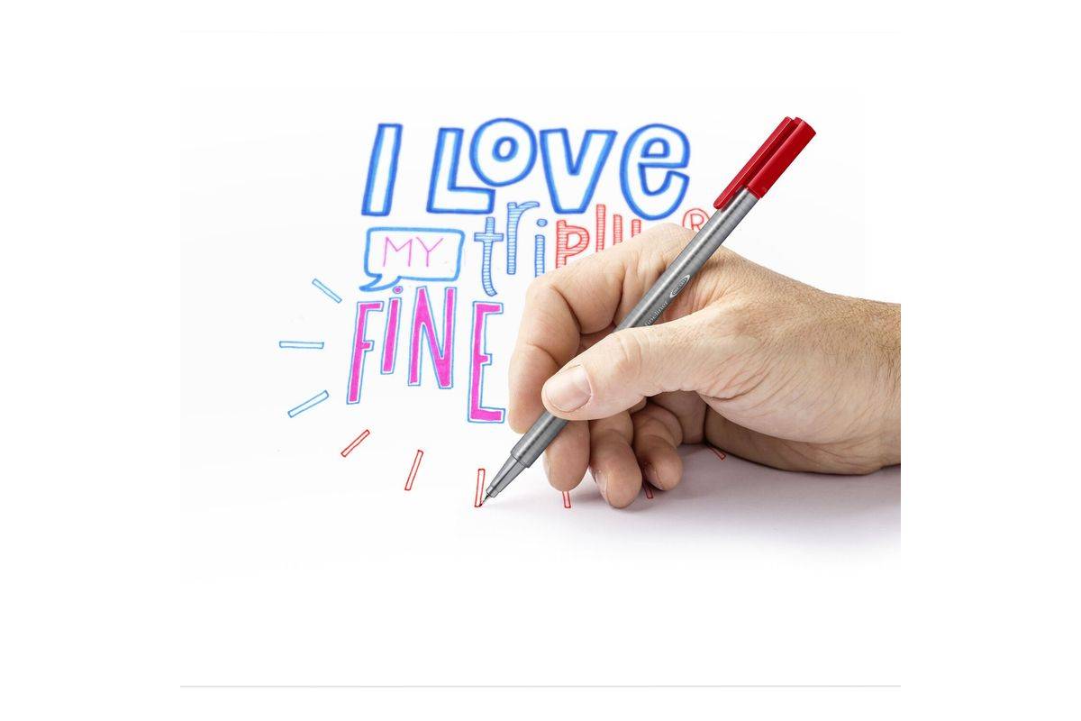 Fineliner triplus 334 334 R-9BK4 4 Stück schwarz