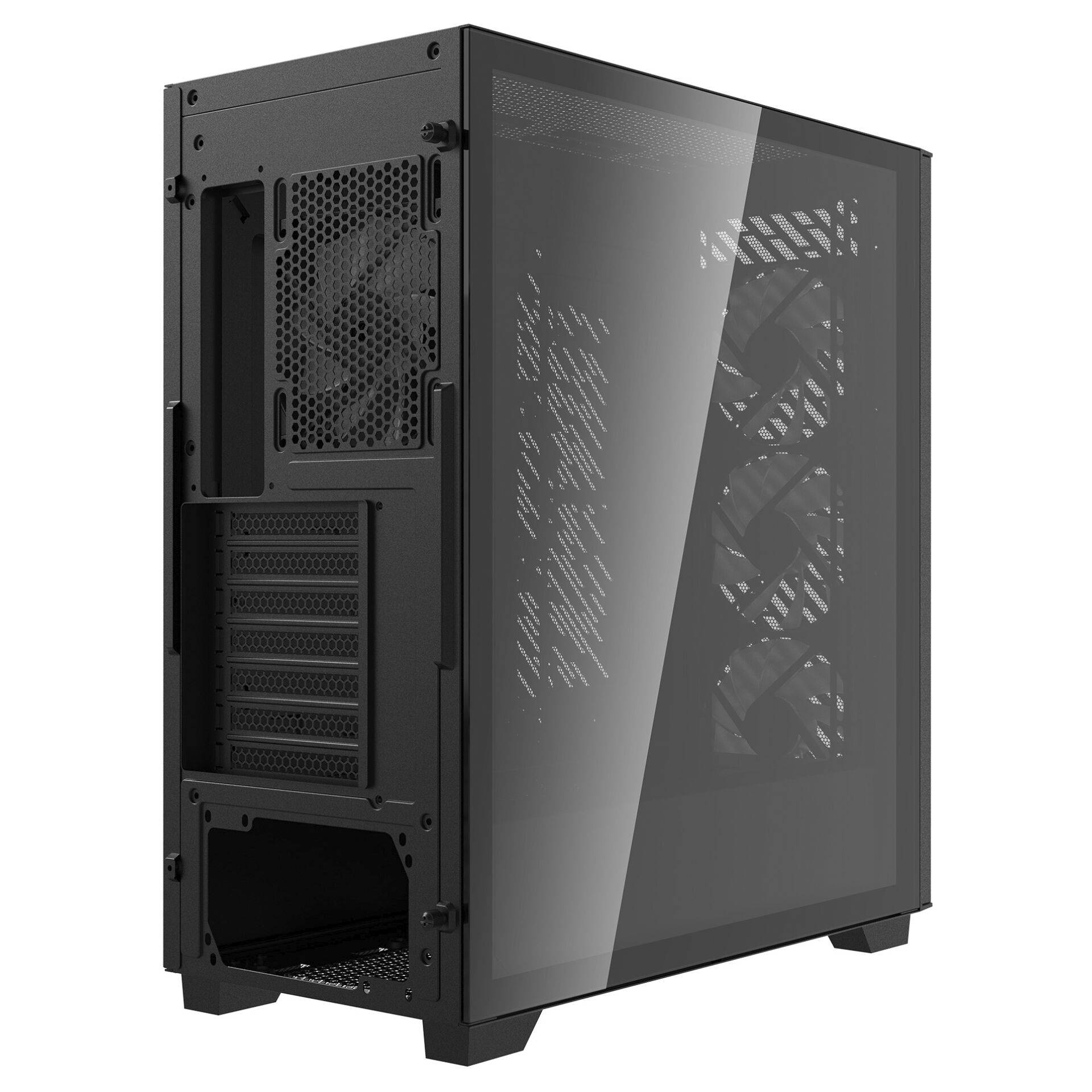 ADATA - XPG VALOR AIR PRO Mid-Tower Gehäuse, Midi Tower, PC, Schwarz, ATX, EATX, micro ATX, Mini-ATX, SPCC, Gehärtetes G