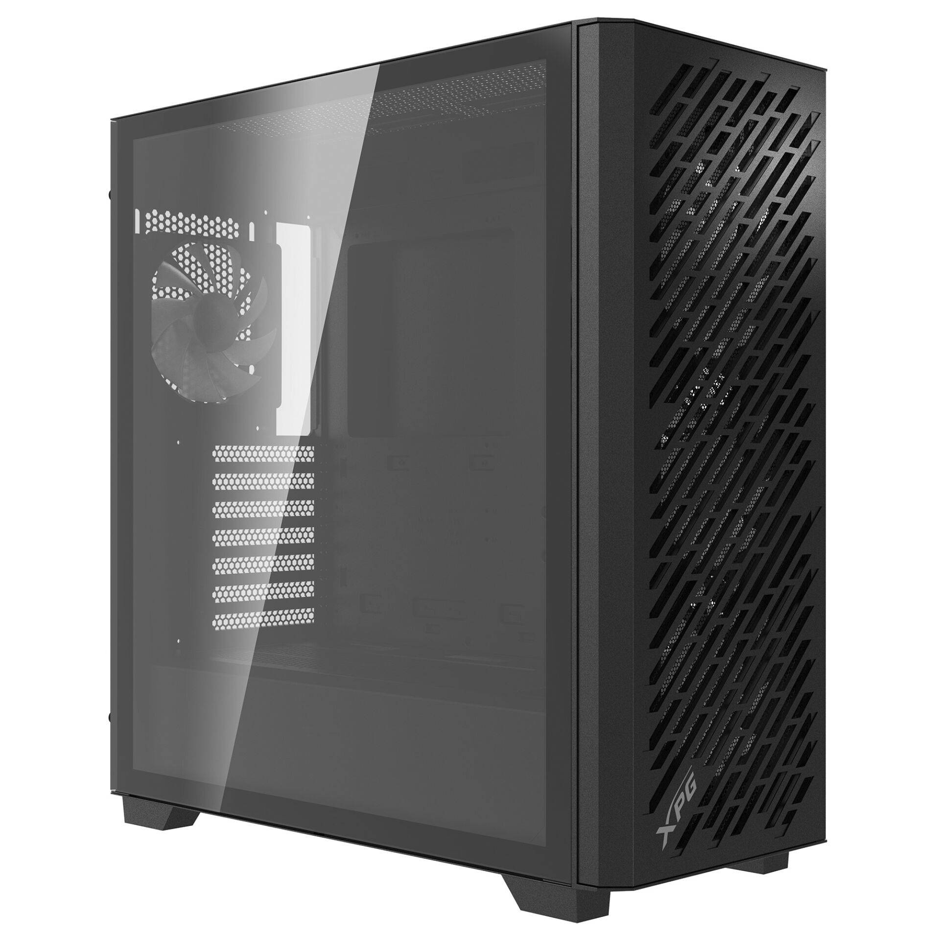 ADATA - XPG VALOR AIR PRO Mid-Tower Gehäuse, Midi Tower, PC, Schwarz, ATX, EATX, micro ATX, Mini-ATX, SPCC, Gehärtetes G