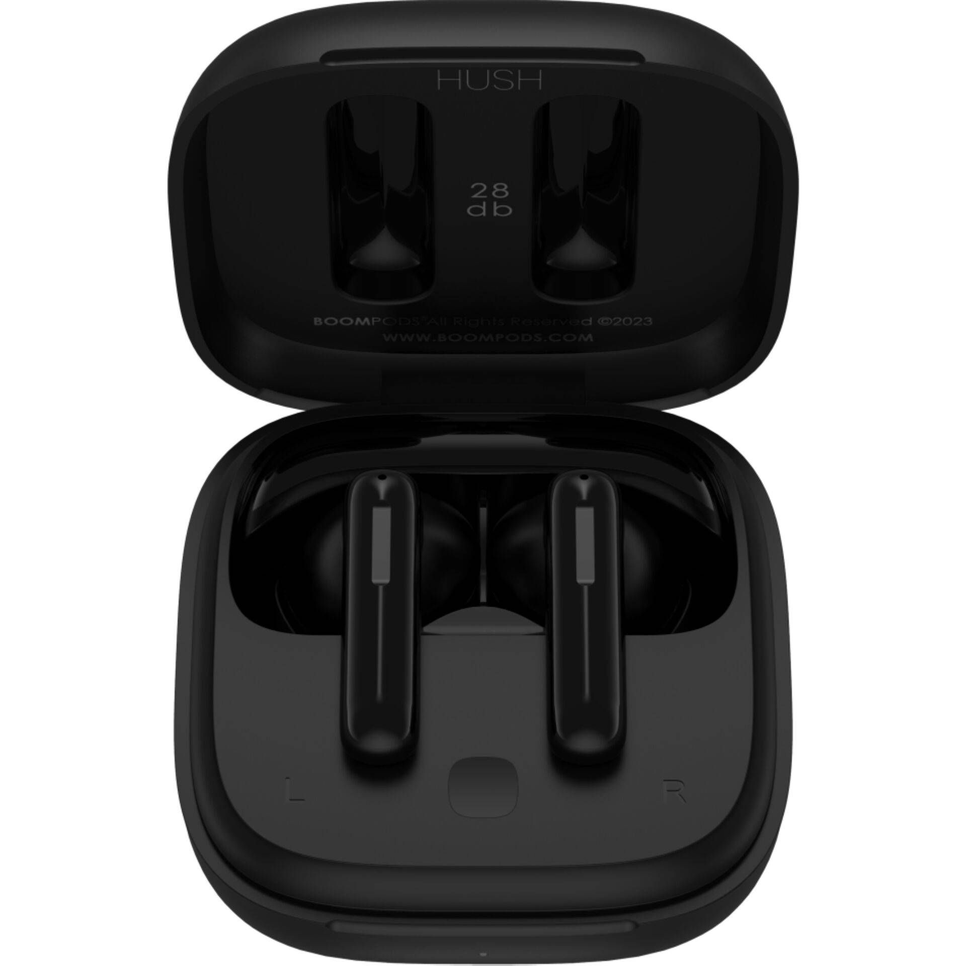 BOOMPODS bassline HUSH ANC, True Wireless Stereo (TWS), Anrufe/Musik, Kopfhörer, Schwarz