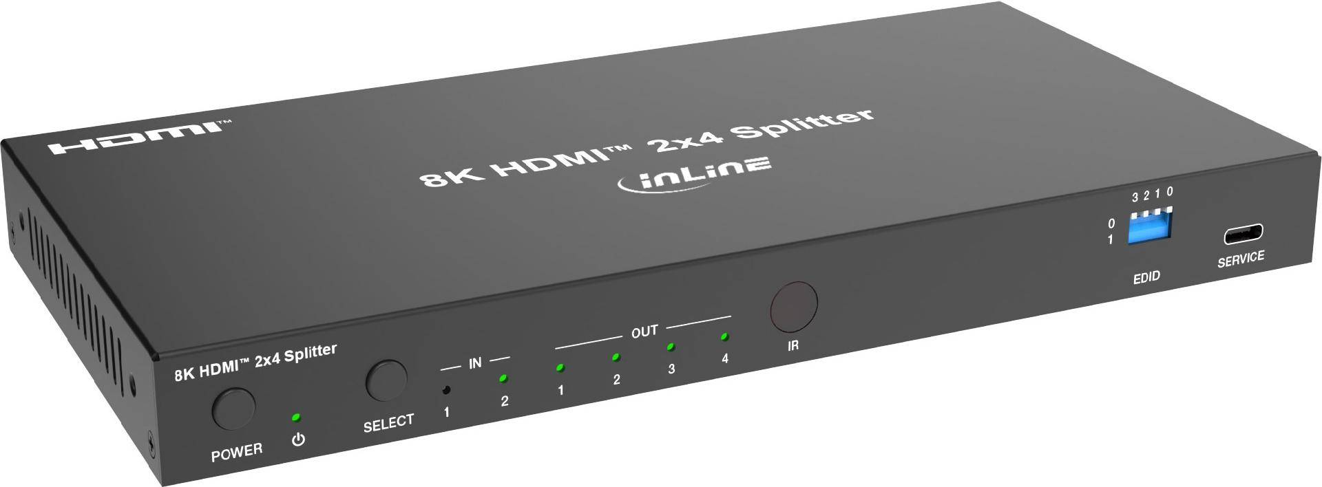 Video Splitter - 2x4 - HDMI 8K/60Hz (4K/120Hz)