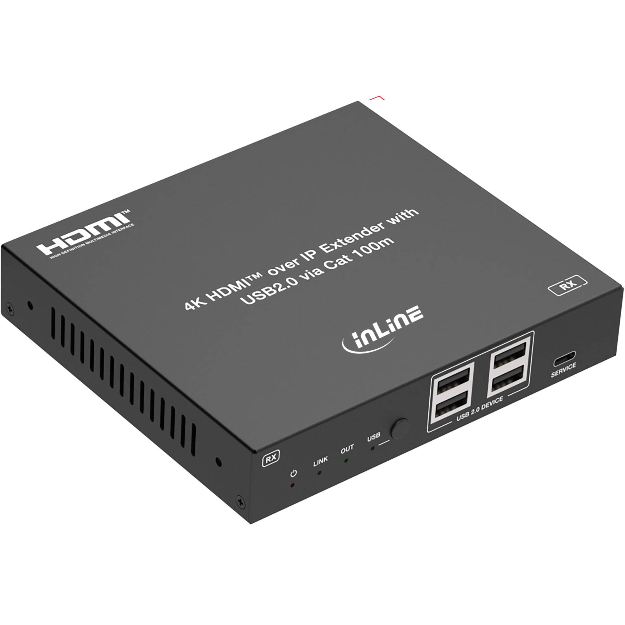 KVM Extender over IP - HDMI 4K/60Hz - 100m - Empfänger (RX)