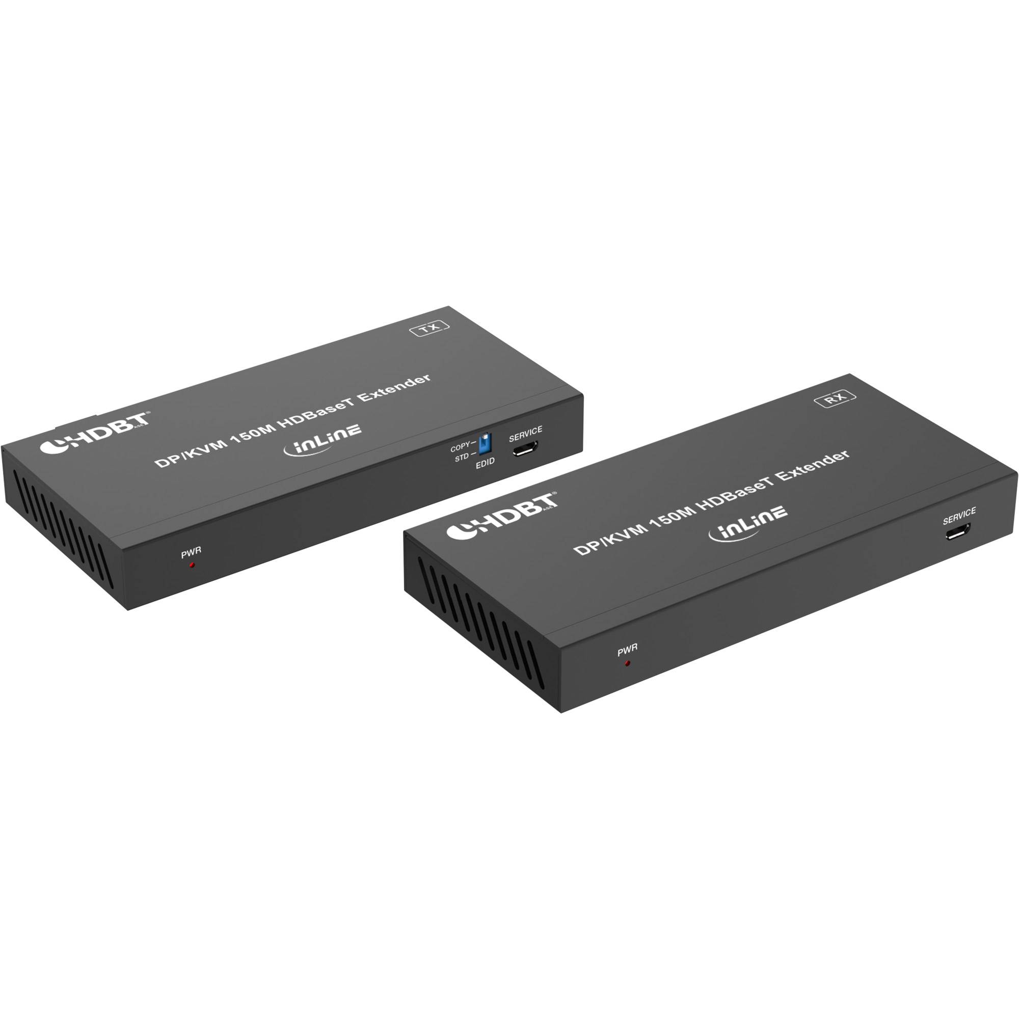 InLine® KVM Extender, DP 4K/60Hz, HDBaseT, 150m, Set