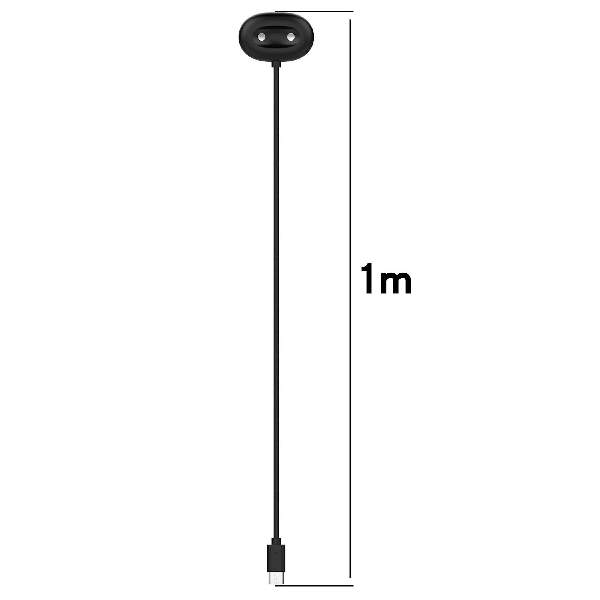 Ladekabel für Google Pixel Watch 4 USB A magnetisch mit Ladebase 1 Meter Schwarz