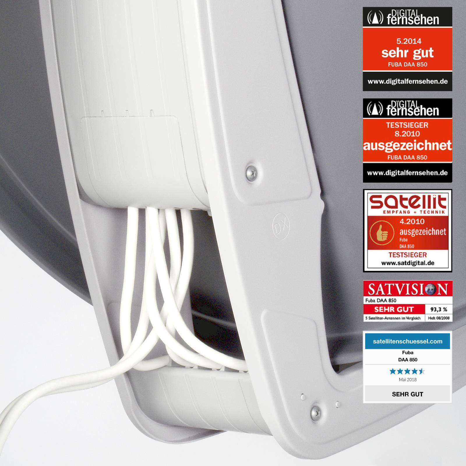 hb-digital Sat Anlage 85cm Fuba DAA 850 Aluminium anthrazit mit Single LNB