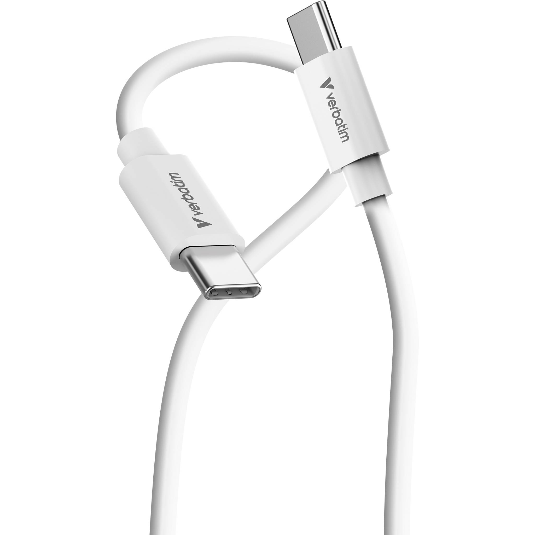 Verbatim USB-Kabel Essentials USB 2.0 USB-C/USB-C TPEStecker/Stecker - weiss -