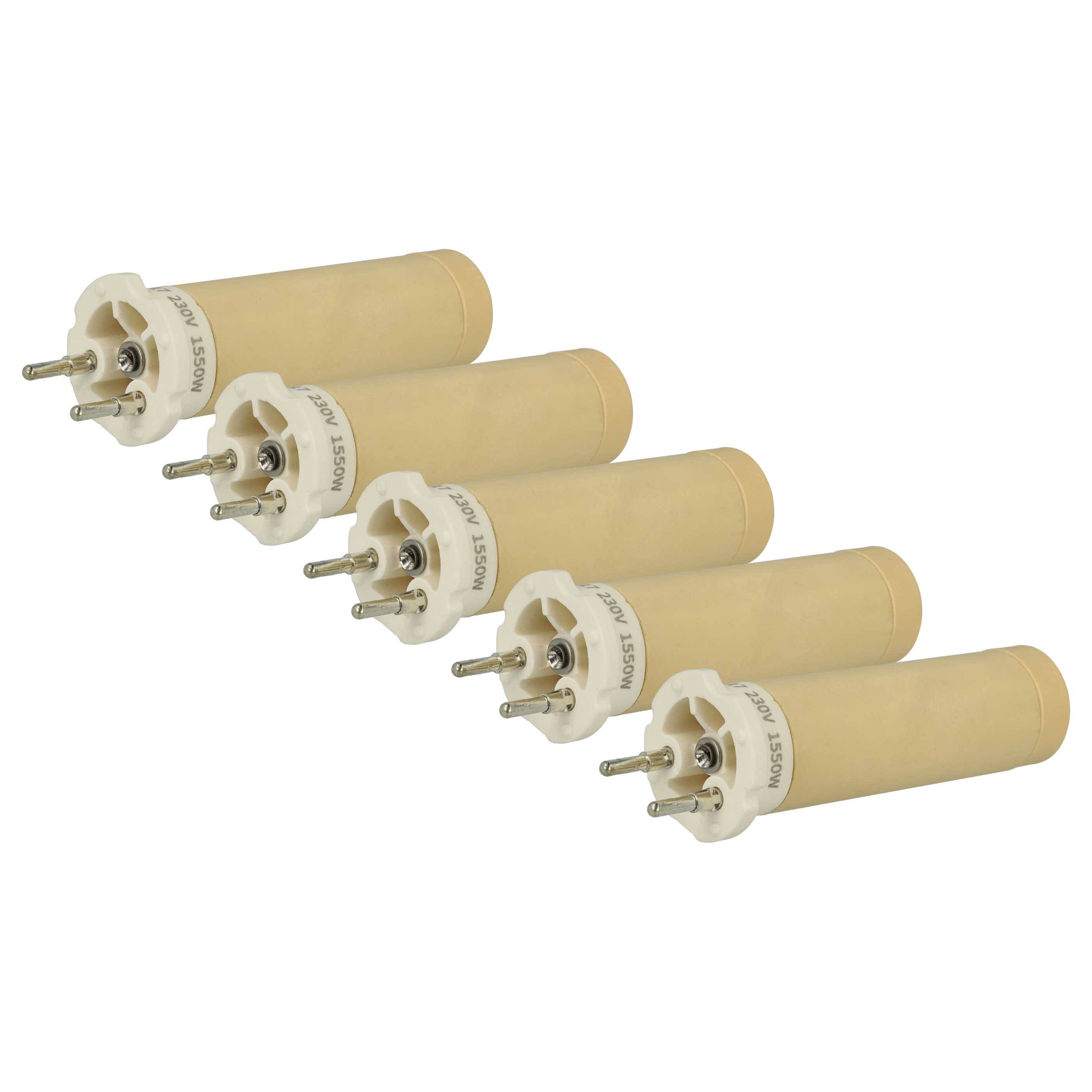 vhbw 5x Heizelement kompatibel mit Leister Triac AT, ST Easyfloor, ST Heißluftschweißpistole - 1550 W, Keramik Heizkern