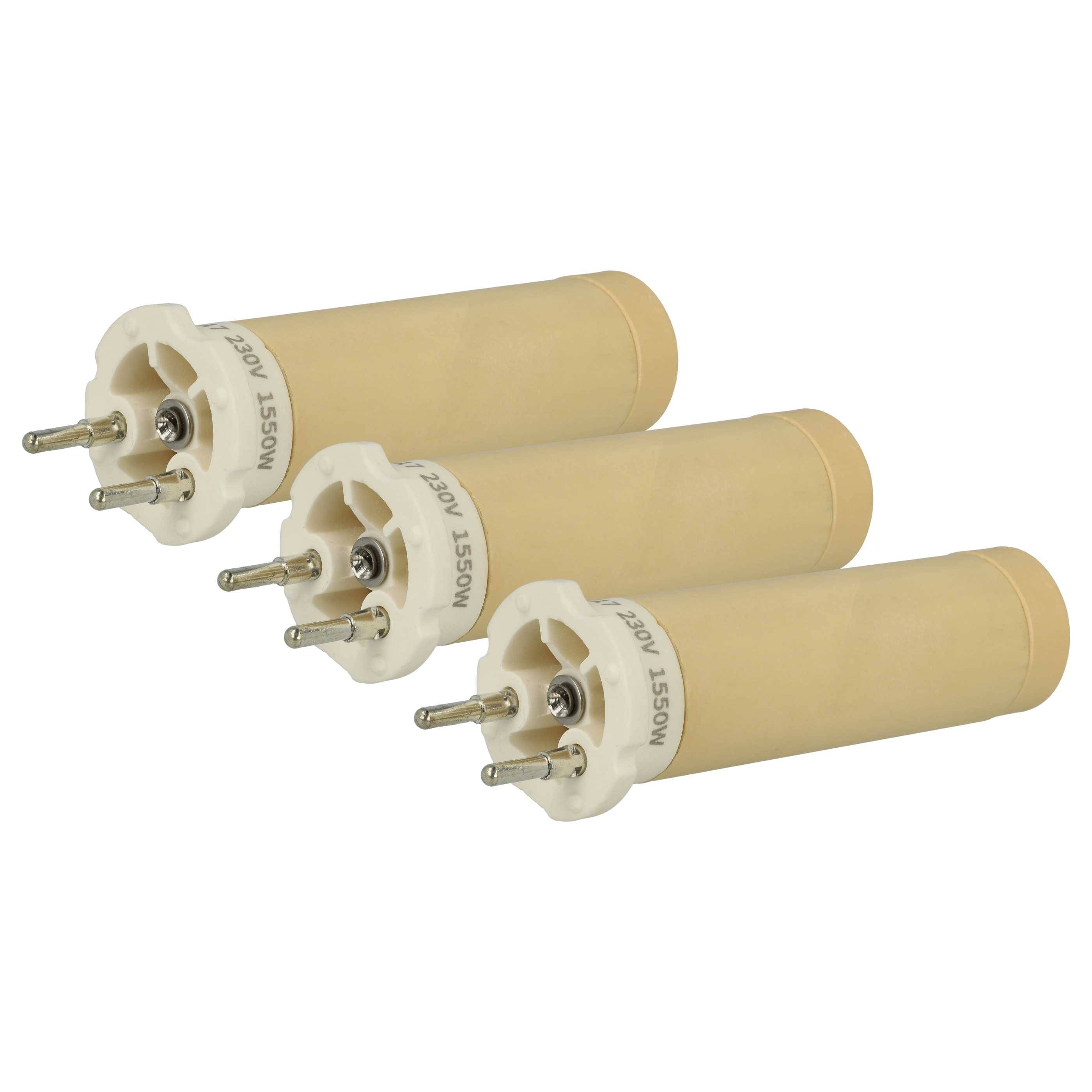 vhbw 3x Heizelement kompatibel mit Leister Igniter BM4 Heißluftschweißpistole - 1550 W, Keramik Heizkern, 2,6 x 9,1 cm