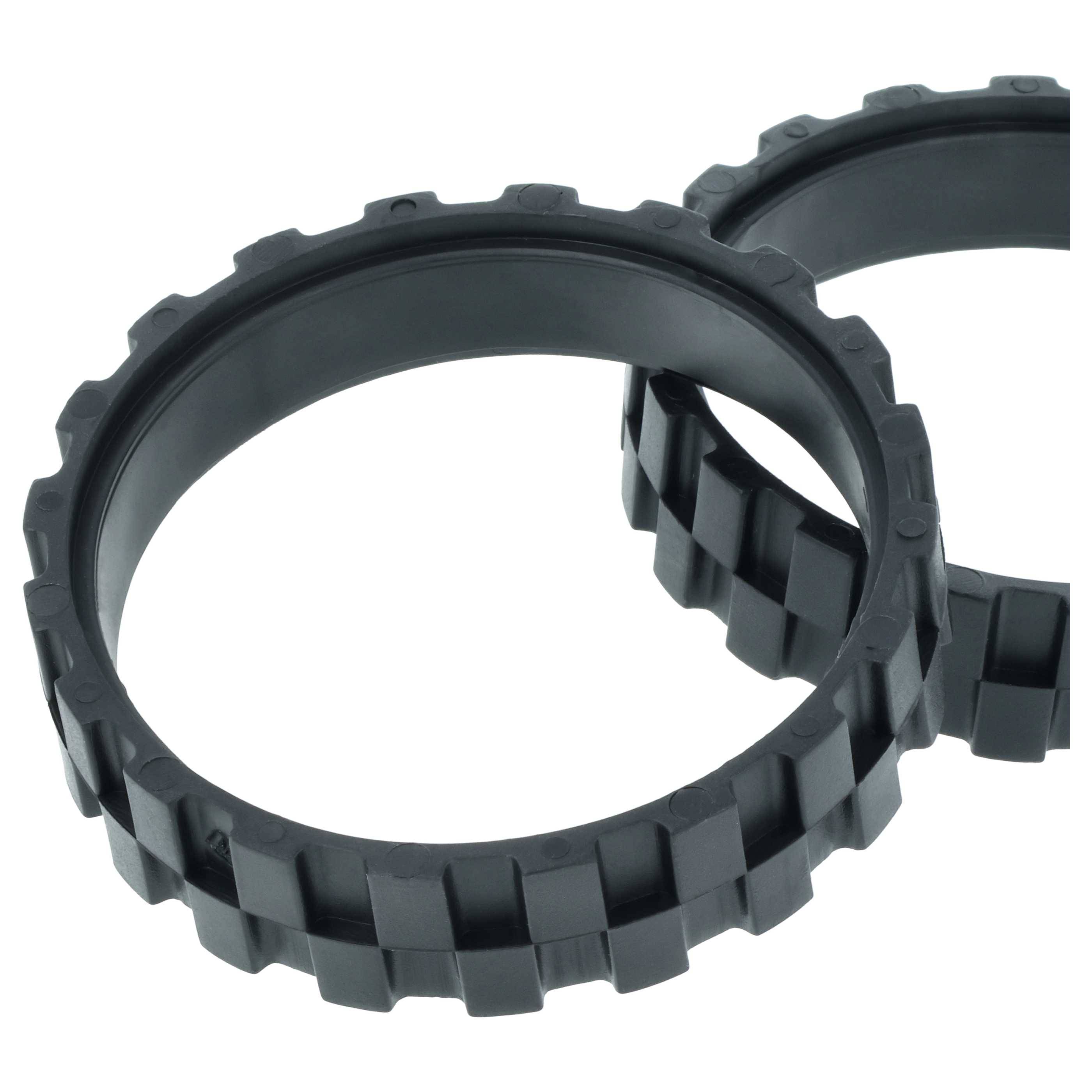 vhbw 2x Radprofil kompatibel mit Roomba 621 | 620, 616, 615, 631, 630, 625, 610, 651, 605, 650, 600, 639, 599, 632