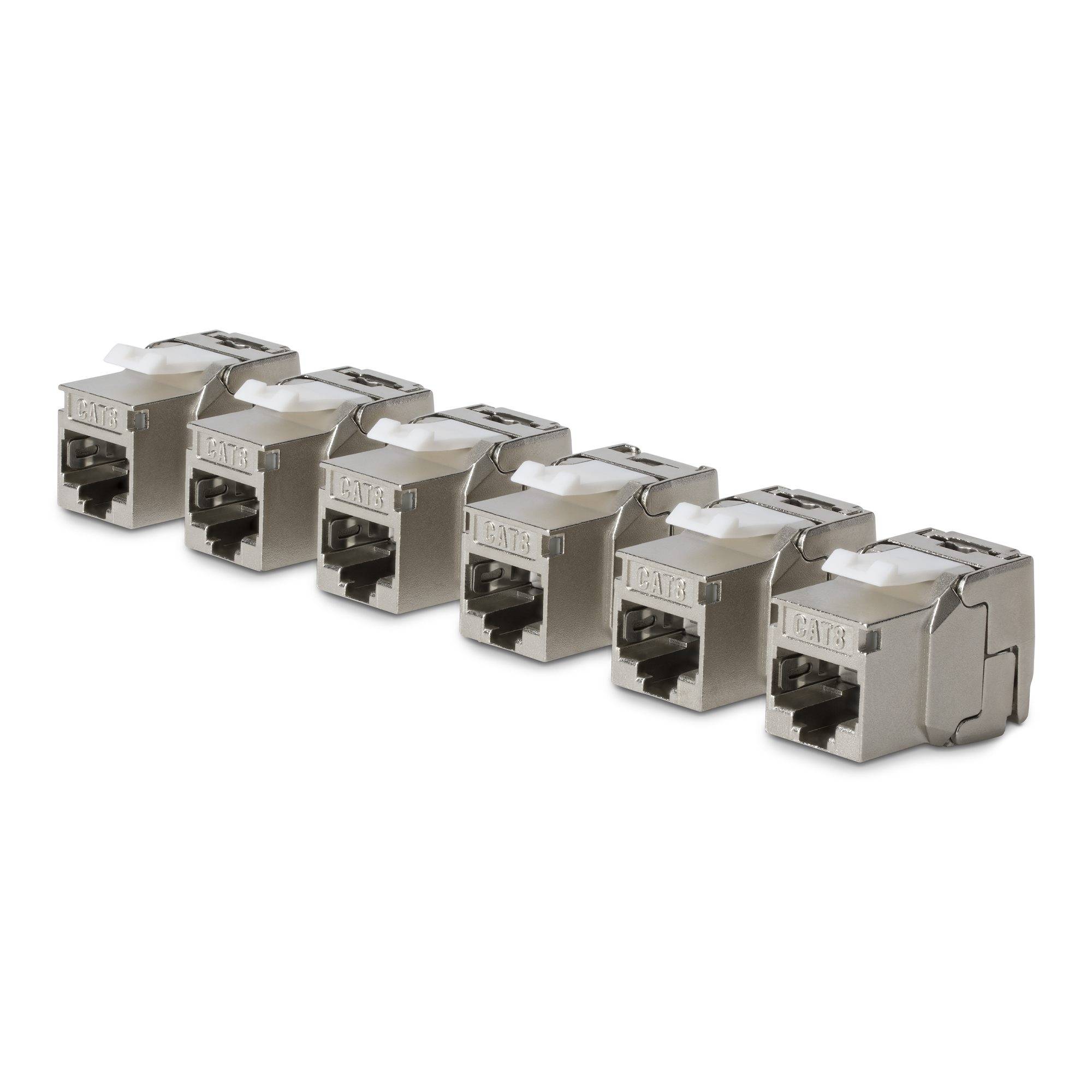 StarTech.com Cat8 Keystone Jack 6-Pack 180-Deg - Netzwerk - CAT 8
