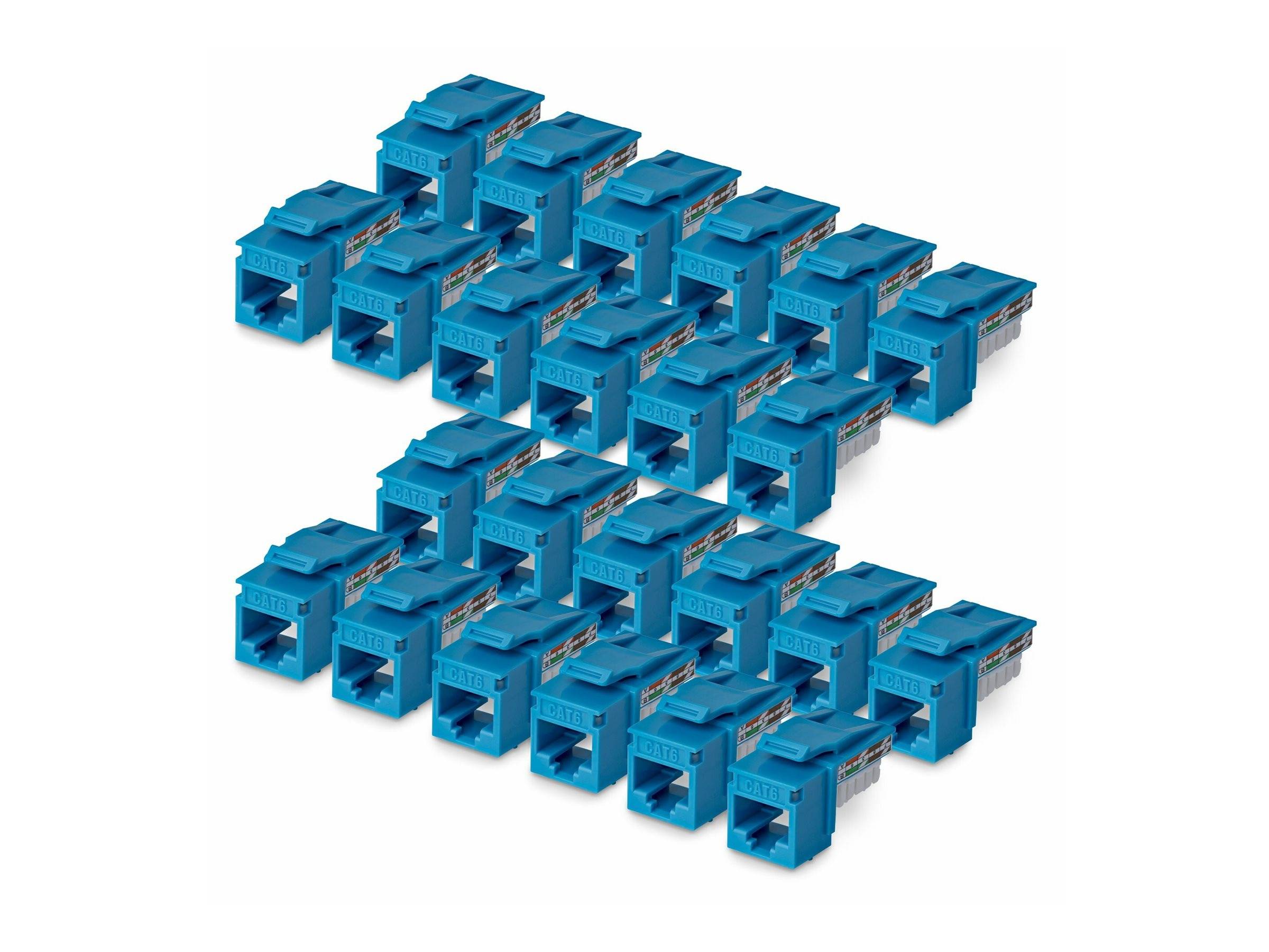 Cat6 Keystone Jack Modul, 24er-Pack RJ45 Ethernet Keystone Buchse, UTP Cat6 Wand