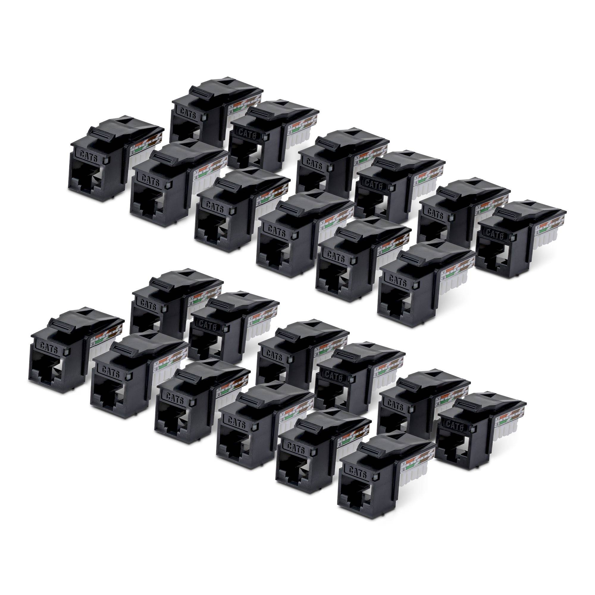 StarTech.com Cat6 Keystone Jack 24-Pack 90-Deg 110 - Netzwerk - CAT 6