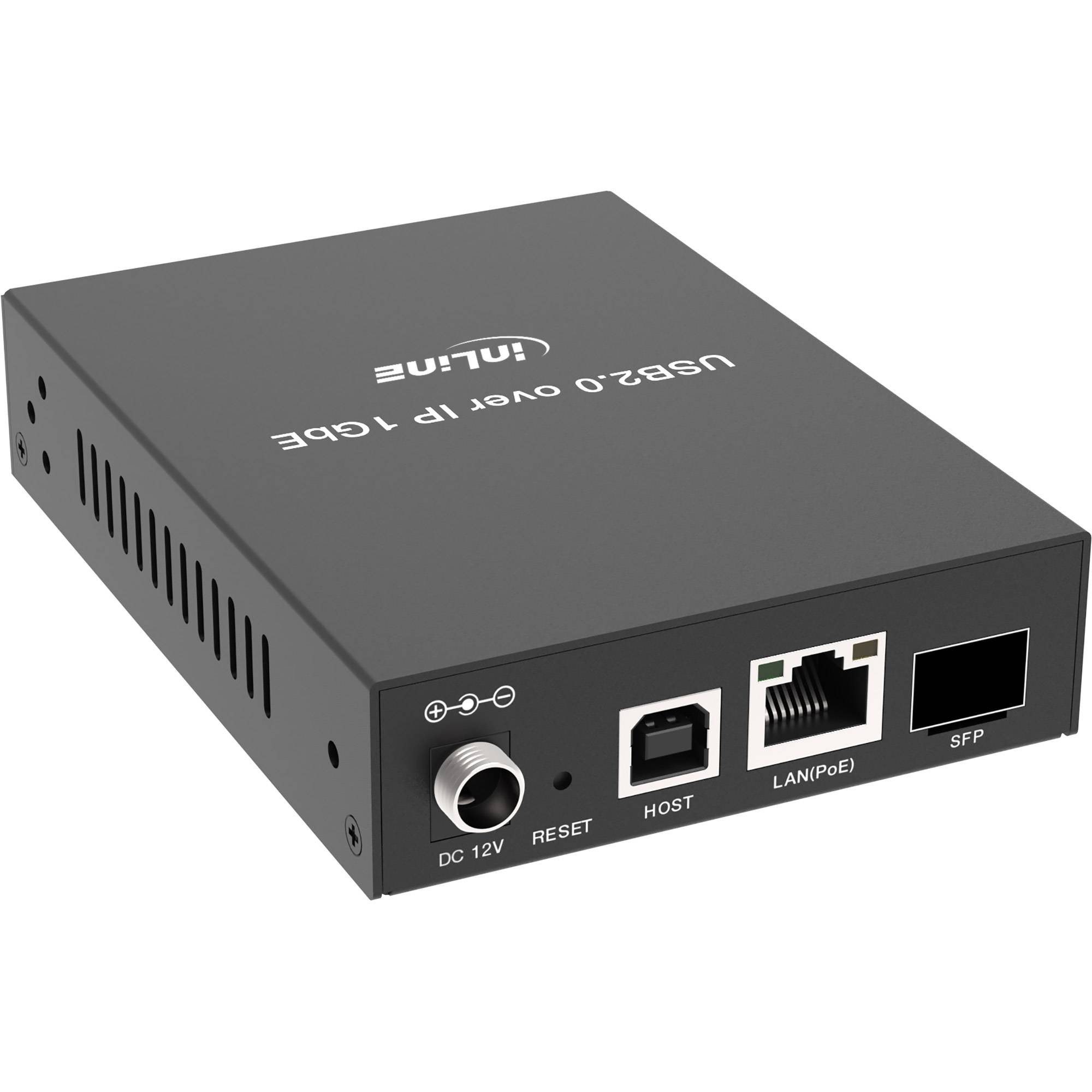 InLine® USB 2.0 Host/Device Extender over IP, Einzelgerät, RJ45 / SFP (57886E)