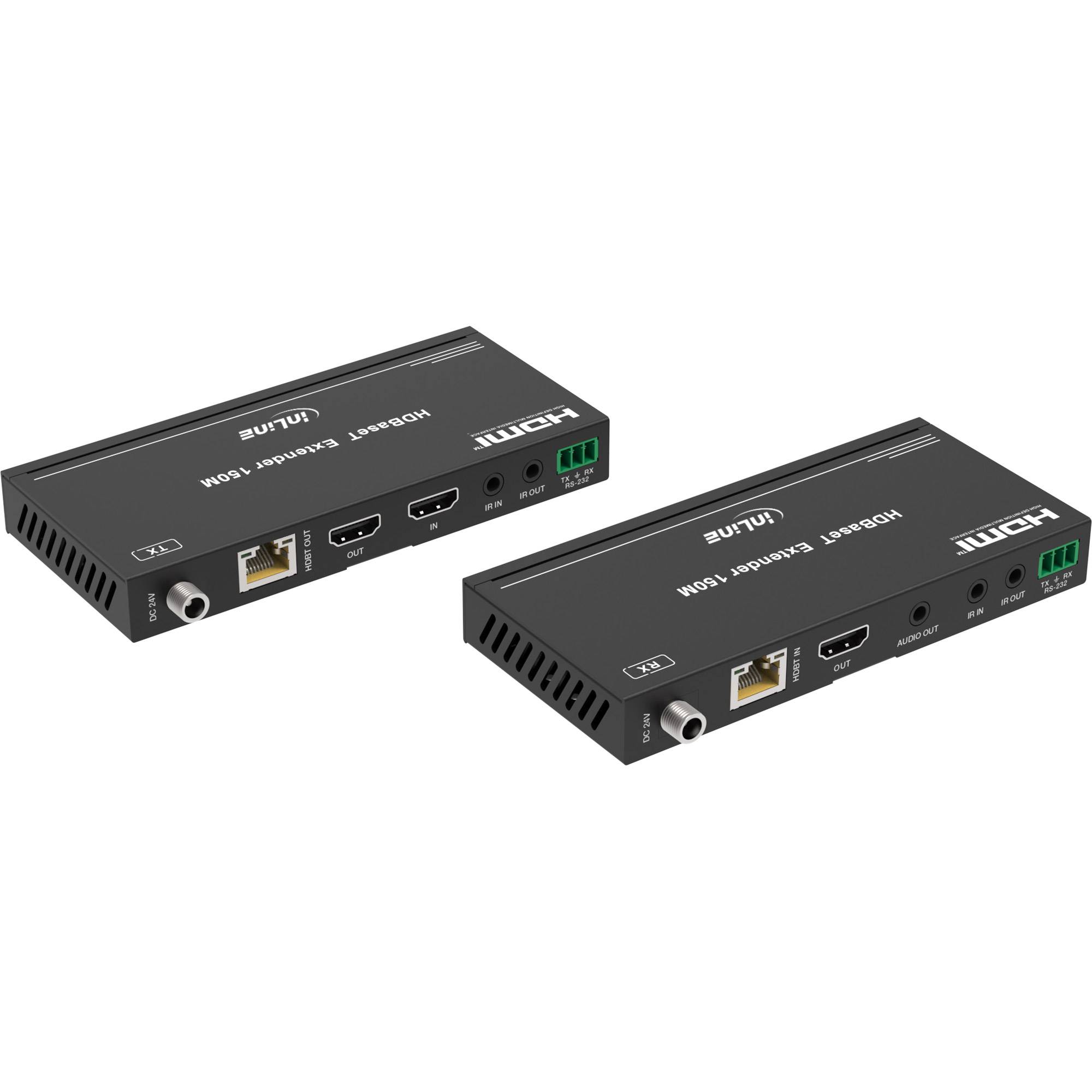 InLine® Video Extender, Cat.6, HDMI 4K/60Hz, HDBaseT, Set