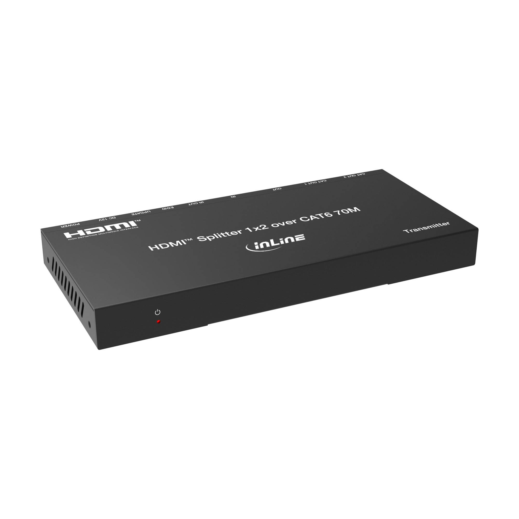 InLine® Video Splitter/Extender, 1x2, Cat.6, HDMI 4K/30Hz, Kit, mit Empfängern