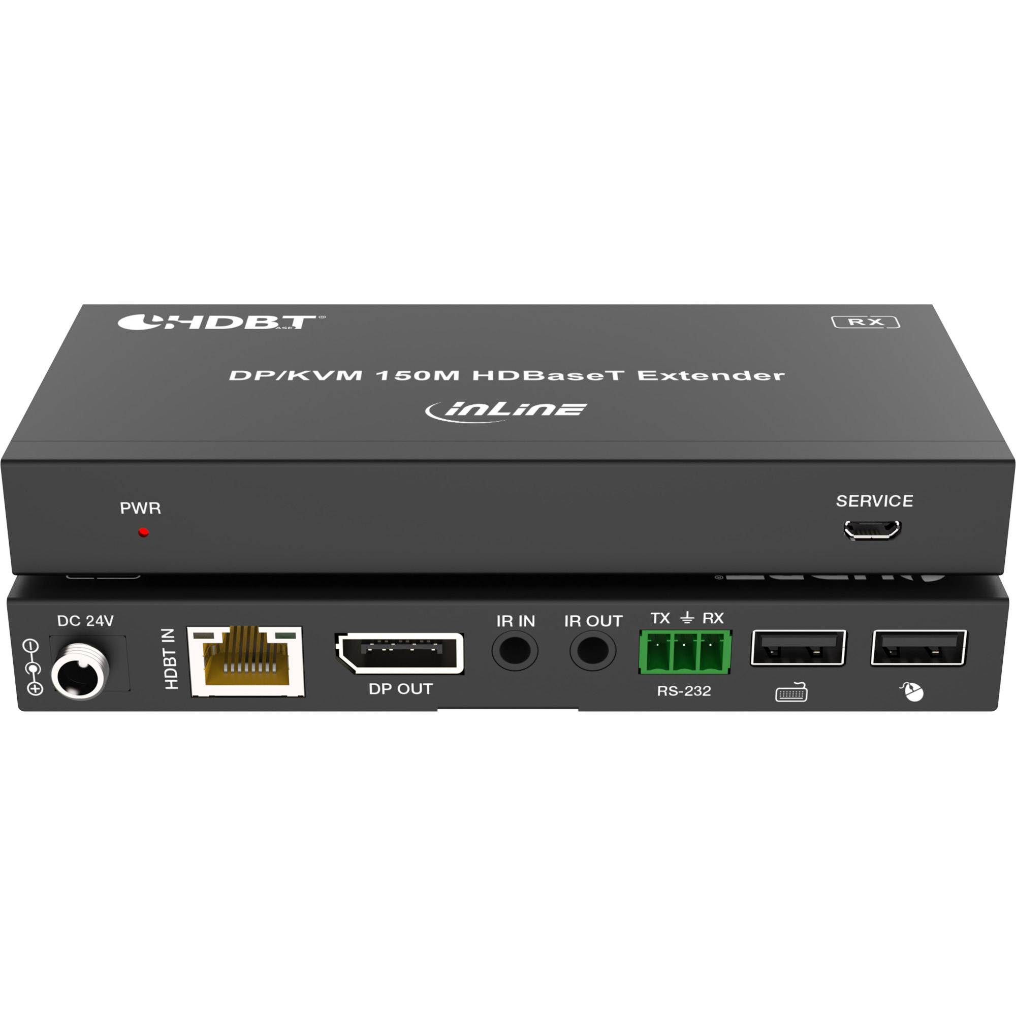 InLine® KVM Extender, DP 4K/60Hz, HDBaseT, 150m, Set