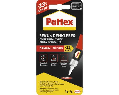 Pattex Sekundenkleber original flüssig 33 % GRATIS - extra schnell, extra stark, unsichtbarer Klebefilm 4 g