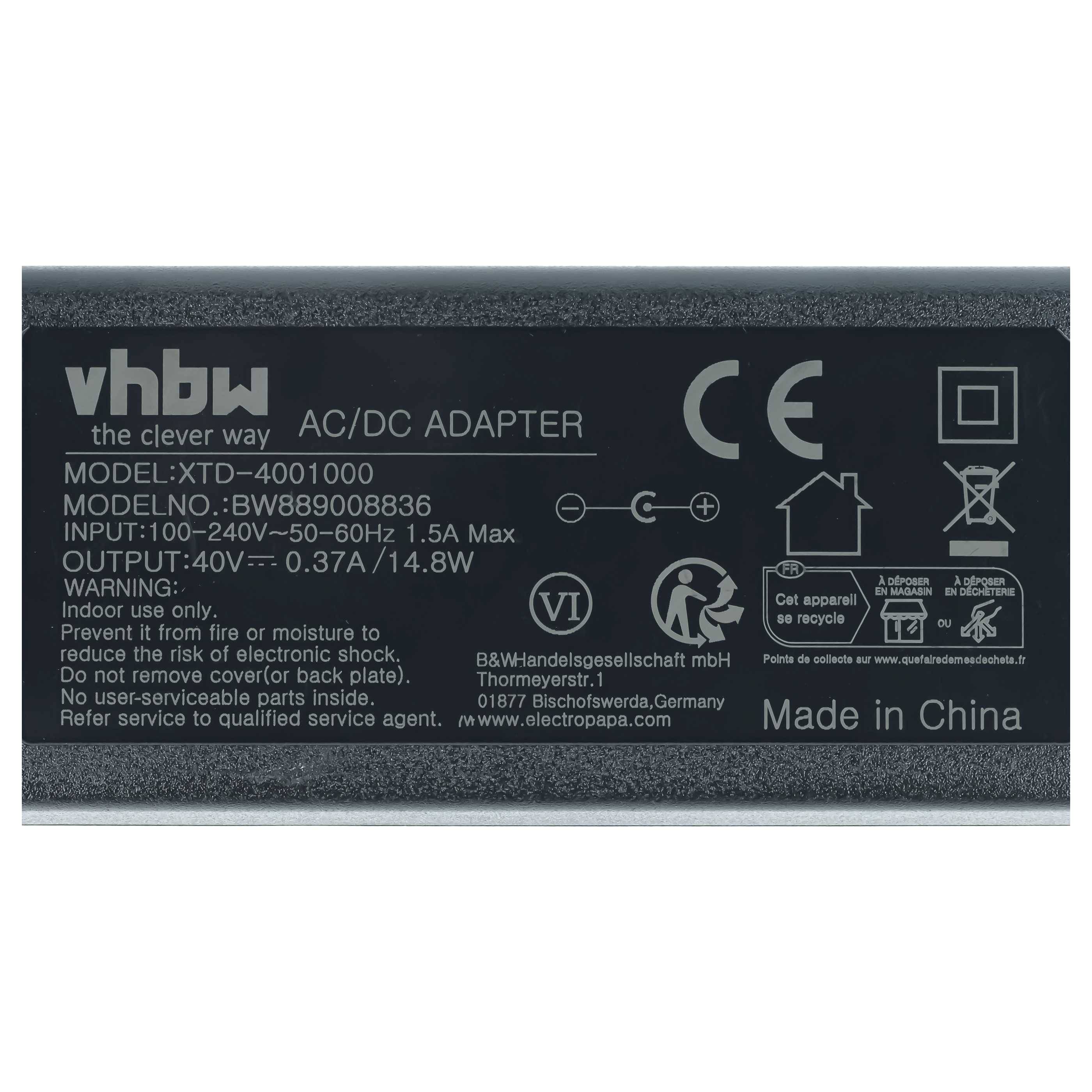 vhbw Netzteil Ersatz für COMpact 55048 für Festnetz-Telefon, Haustelefon - 243 cm