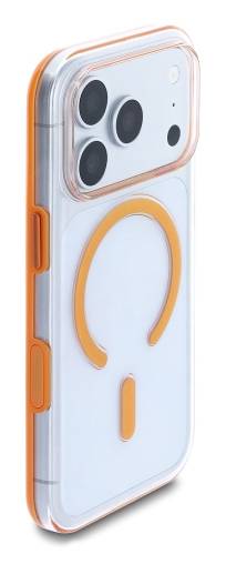 Delock Schutzhülle für iPhone 17 Pro kompatibel mit MagSafe transparent-orange