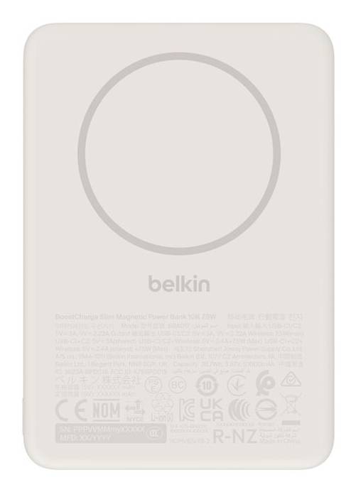 Belkin BoostCharge - Powerbank - dünn - 10000 mAh - 7.5 watt - Fast Charge - 2 Ausgabeanschlussstellen (USB-C)