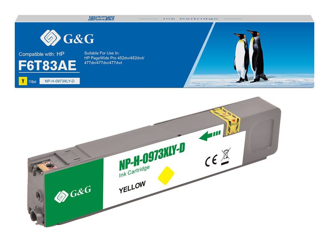 G&G | Ninestar G&G Kompatibel mit HP 973X/ F6T83AE XL-Druckerpatrone Gelb, Gelb, 110 ml, 1 Stück(e),