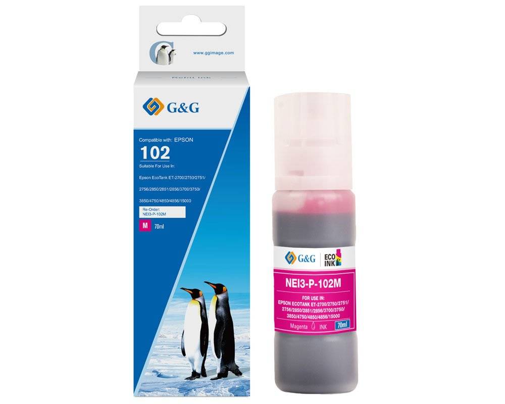 G&G Patrone komp. Epson 102/C13T03R340 Tintentank Magenta Multimedia-Technik Patronen