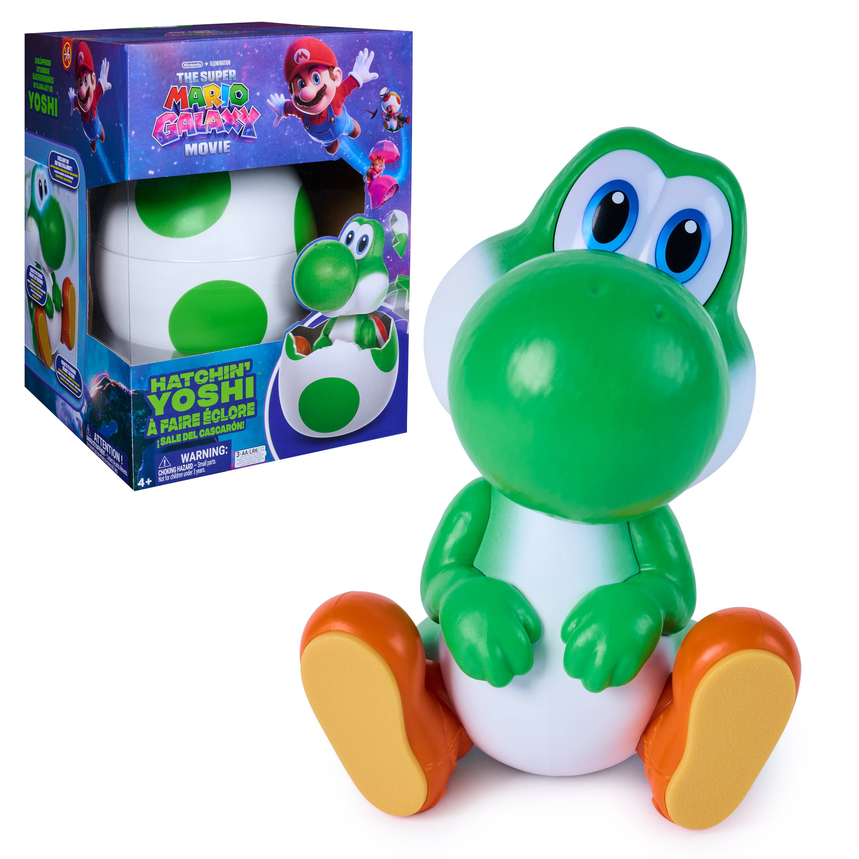 Spin Master Super Mario Galaxy Film, Hatchin' Yoshi, Interaktiver Yoshi im Ei, mit Sound- und