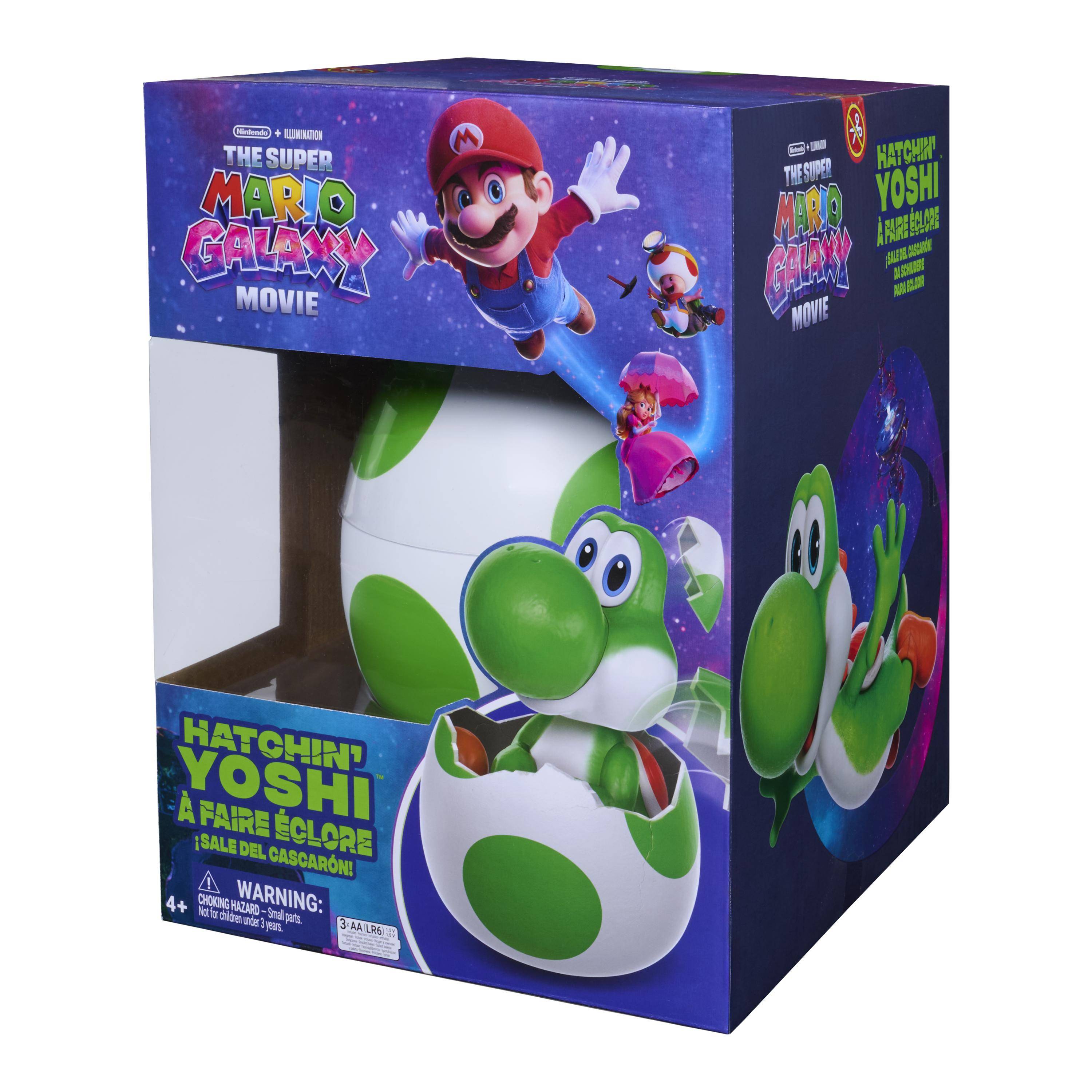 Spin Master Super Mario Galaxy Film, Hatchin' Yoshi, Interaktiver Yoshi im Ei, mit Sound- und