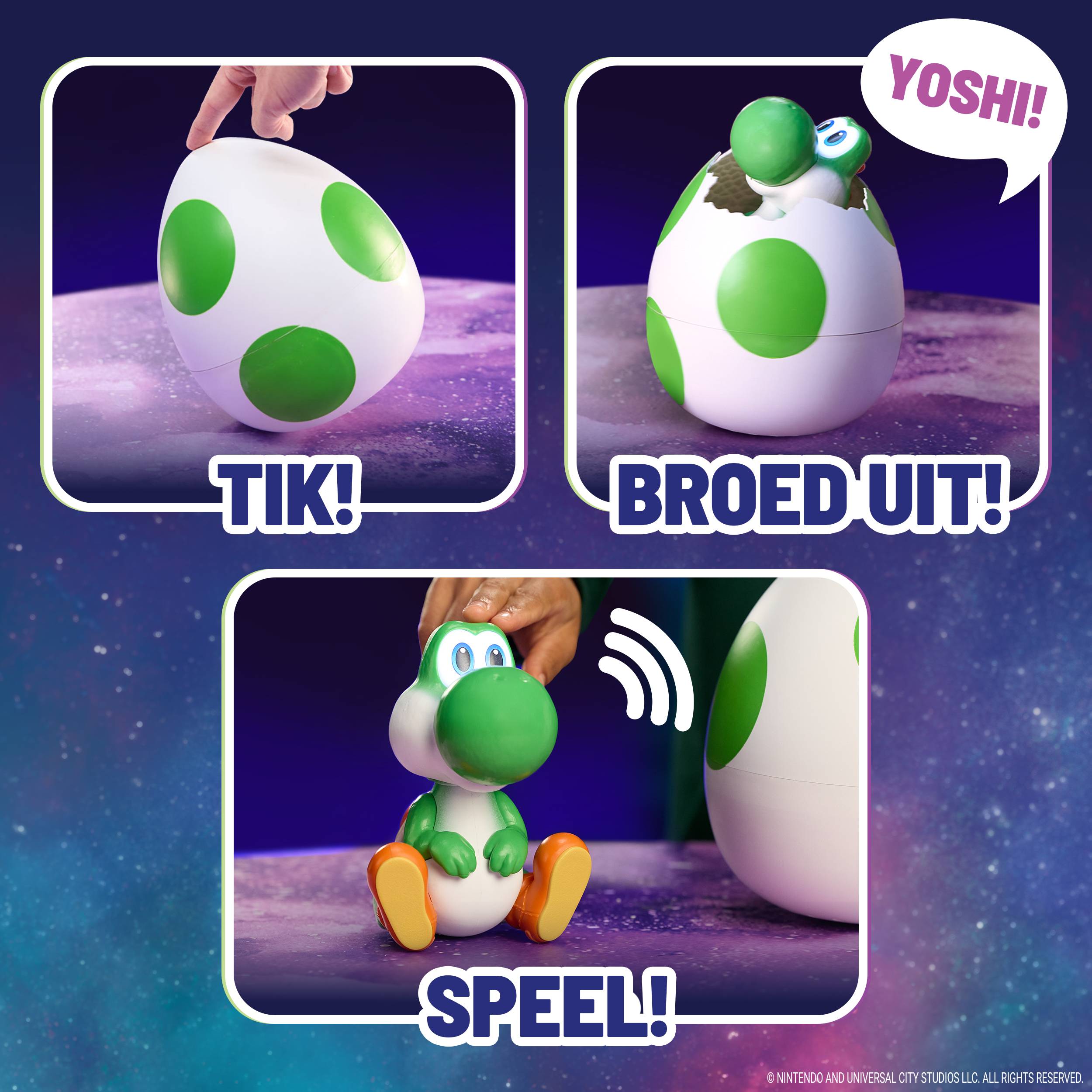 Spin Master Super Mario Galaxy Film, Hatchin' Yoshi, Interaktiver Yoshi im Ei, mit Sound- und