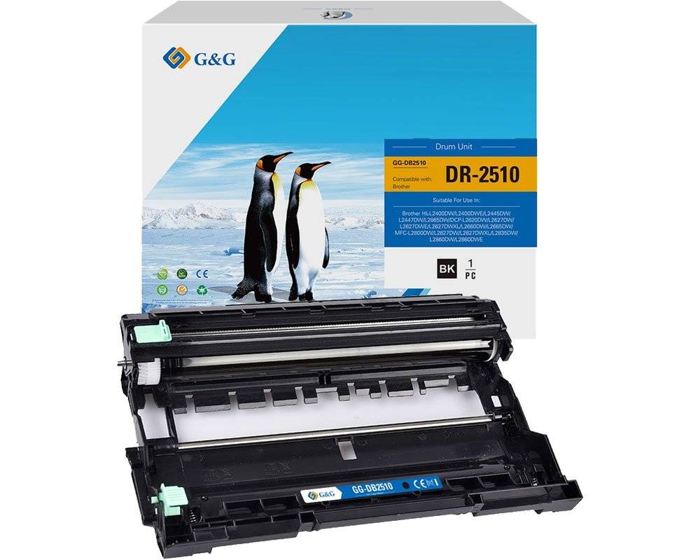 G&G Trommel kompatibel mit Brother DR-2510 Multimedia-Technik Toner