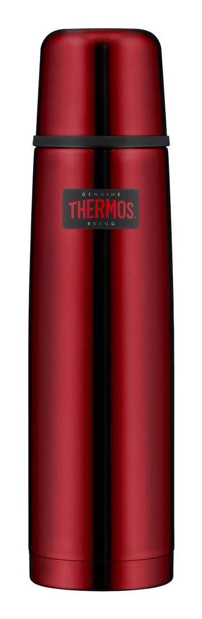 Thermos LIGHT & COMPACT, 1 l, Rot, Edelstahl, 24 h, 24 h, Camping, Reisen
