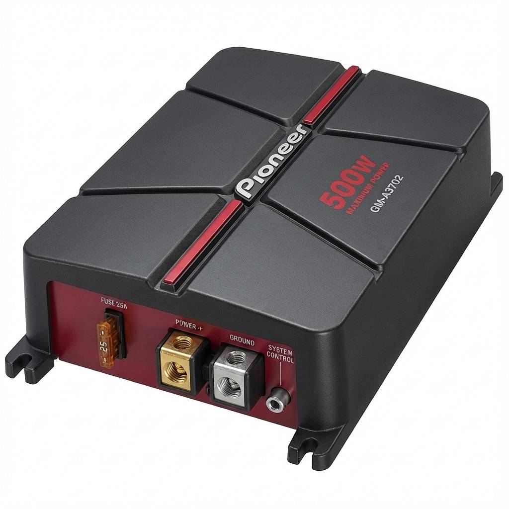 Pioneer GM-A3702, A/B, 2 Kanäle, 500 W, 0,05%, 95 W, 60 W