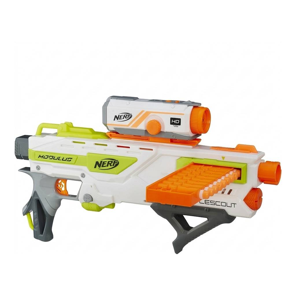 Nerf N-Strike Elite Modulus BattleScout ICS-10, Gun (wei/orange, Frustfreie Verpackung) Home &