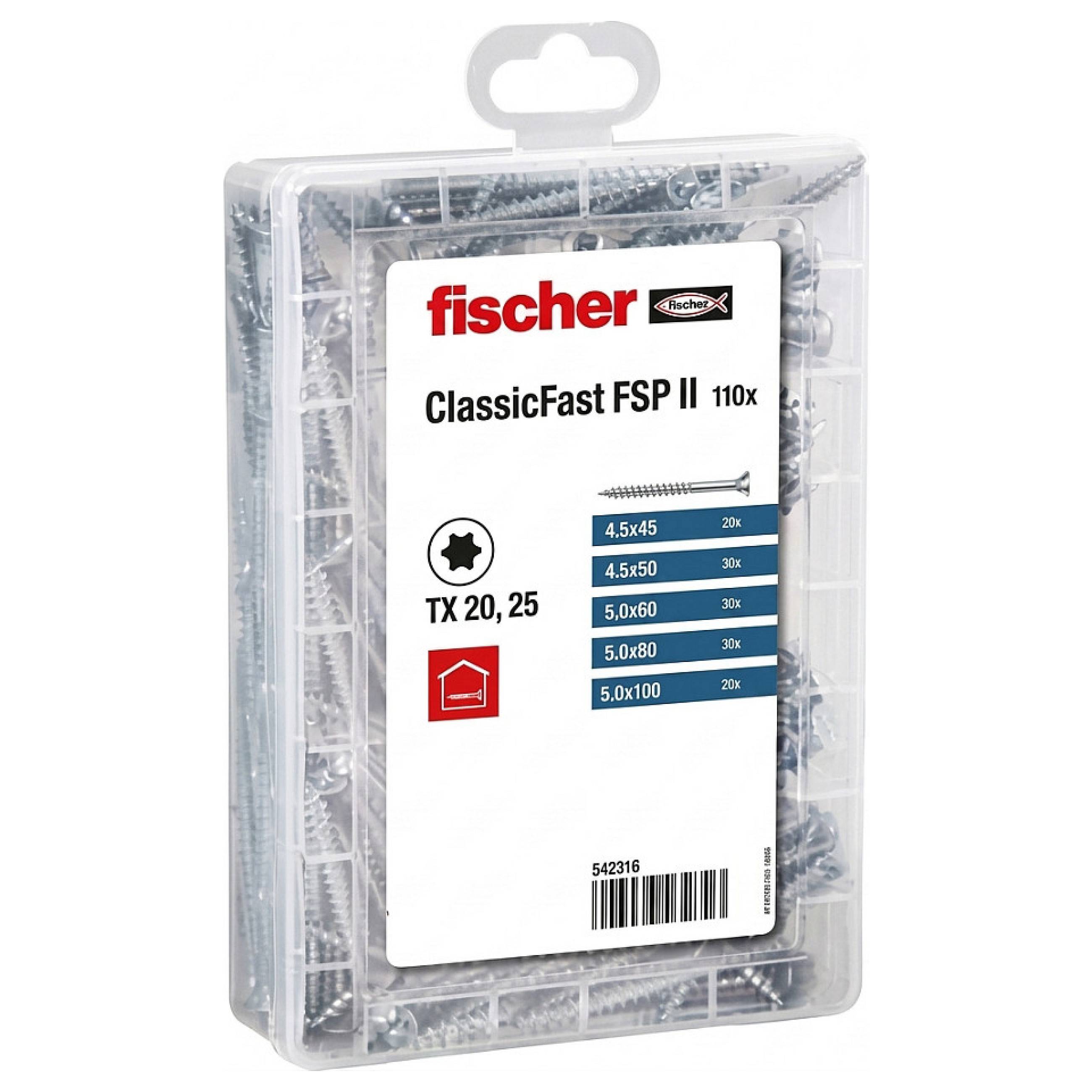 FISCHER - FD 562276 - Spanplattenschrauben 4.5 - 5 TX 110-teilig