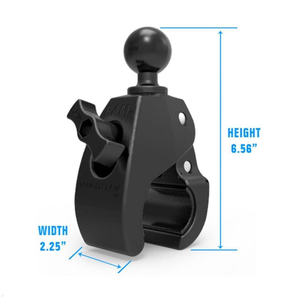 RAM Mounts Tough-Claw Halteklammer groß mit Feststellschraube C-Kugel Durchmesse...