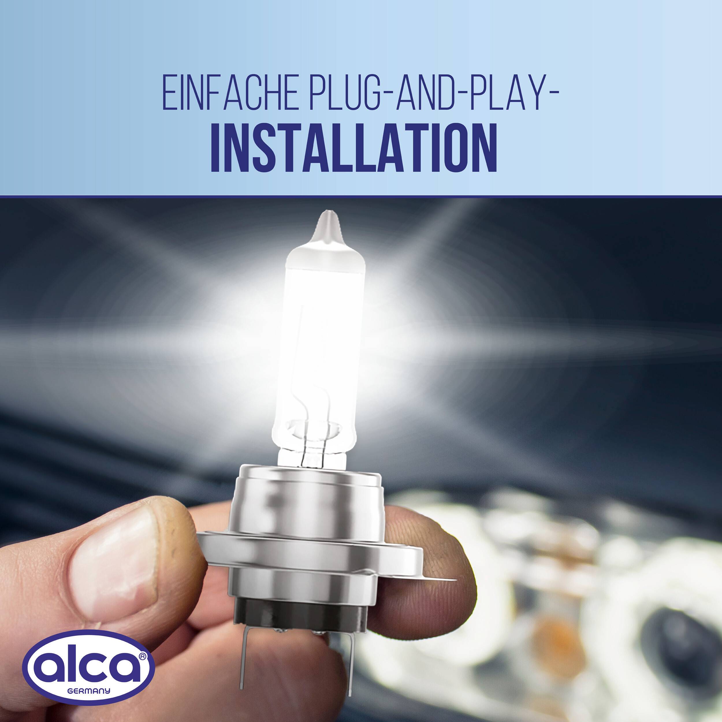 alca® H7 Halogenlampe für LKW Scheinwerfer mit 1600 lm sowie 24 V 70 W Robustes UV Quarzglas, Vibrationsresistente