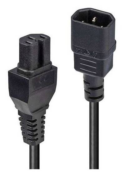 Lindy 5m C14 to C15 Hot Condition Power Cable, Black (30403)