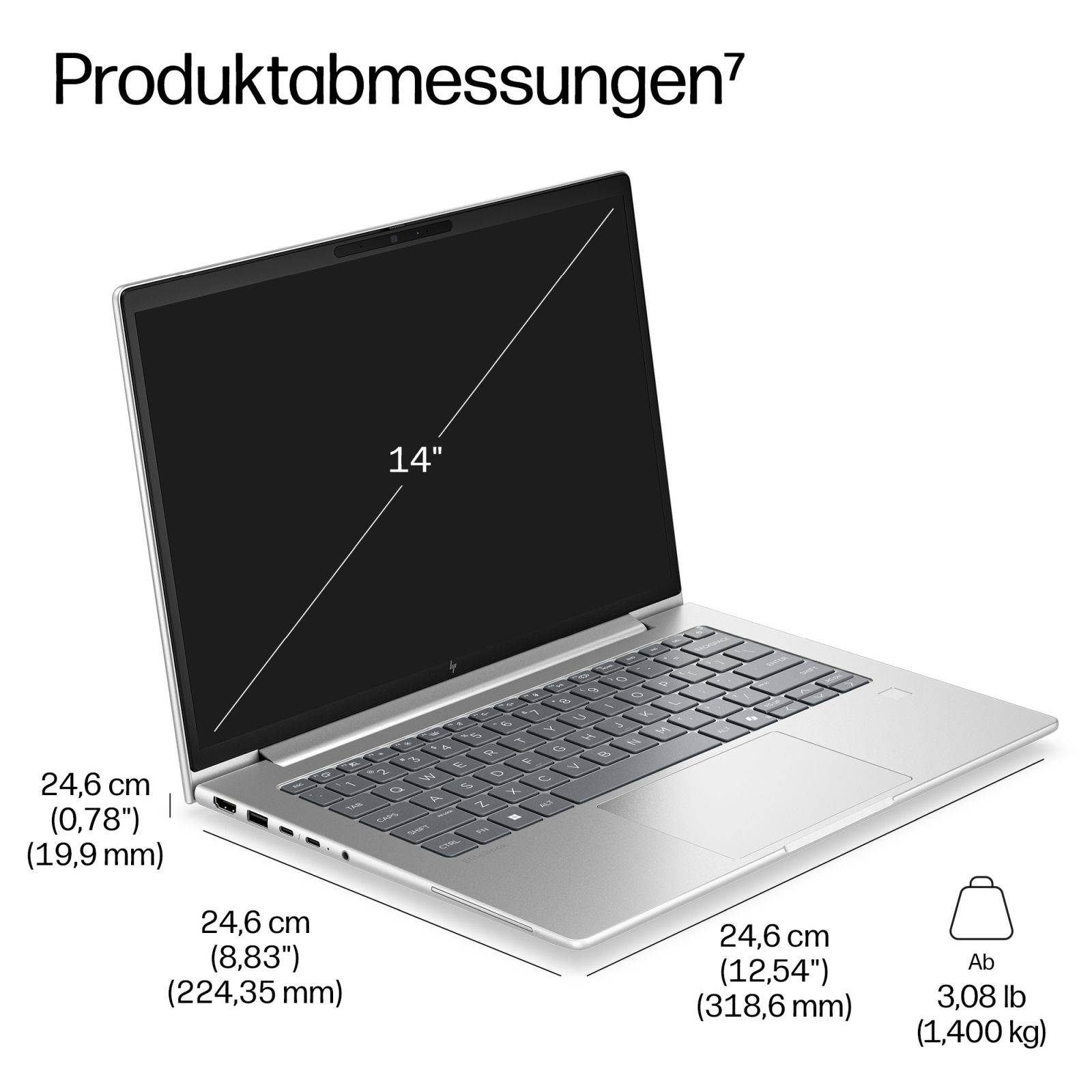 HP EliteBook 6 G2i Notebook Next Gen AI - 177-Grad Scharnierdesign - Intel Core Ultra 5 325 - Win 11 Pro - Intel Graphic