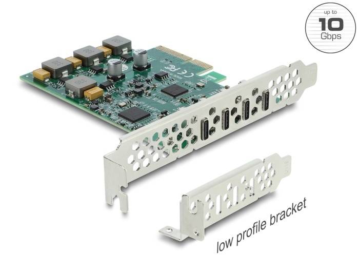 Delock Serieller Adapter - PCIe 3.0 x4 Low-Profile
