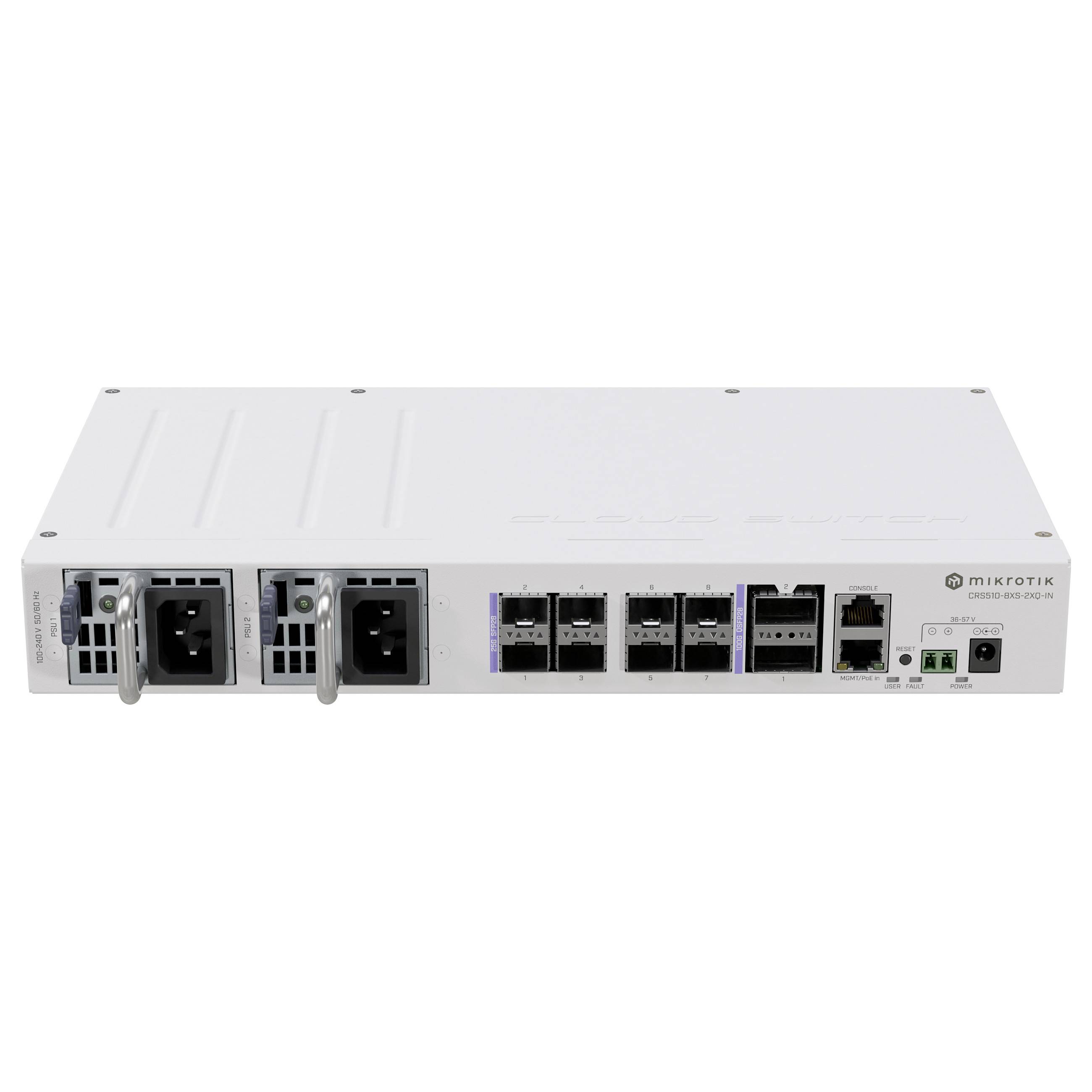 MikroTik CRS510-8XS-2XQ-IN - Switch - 8 x 25 Gigabit SFP28 + 2 x 100 Gigabit QSF