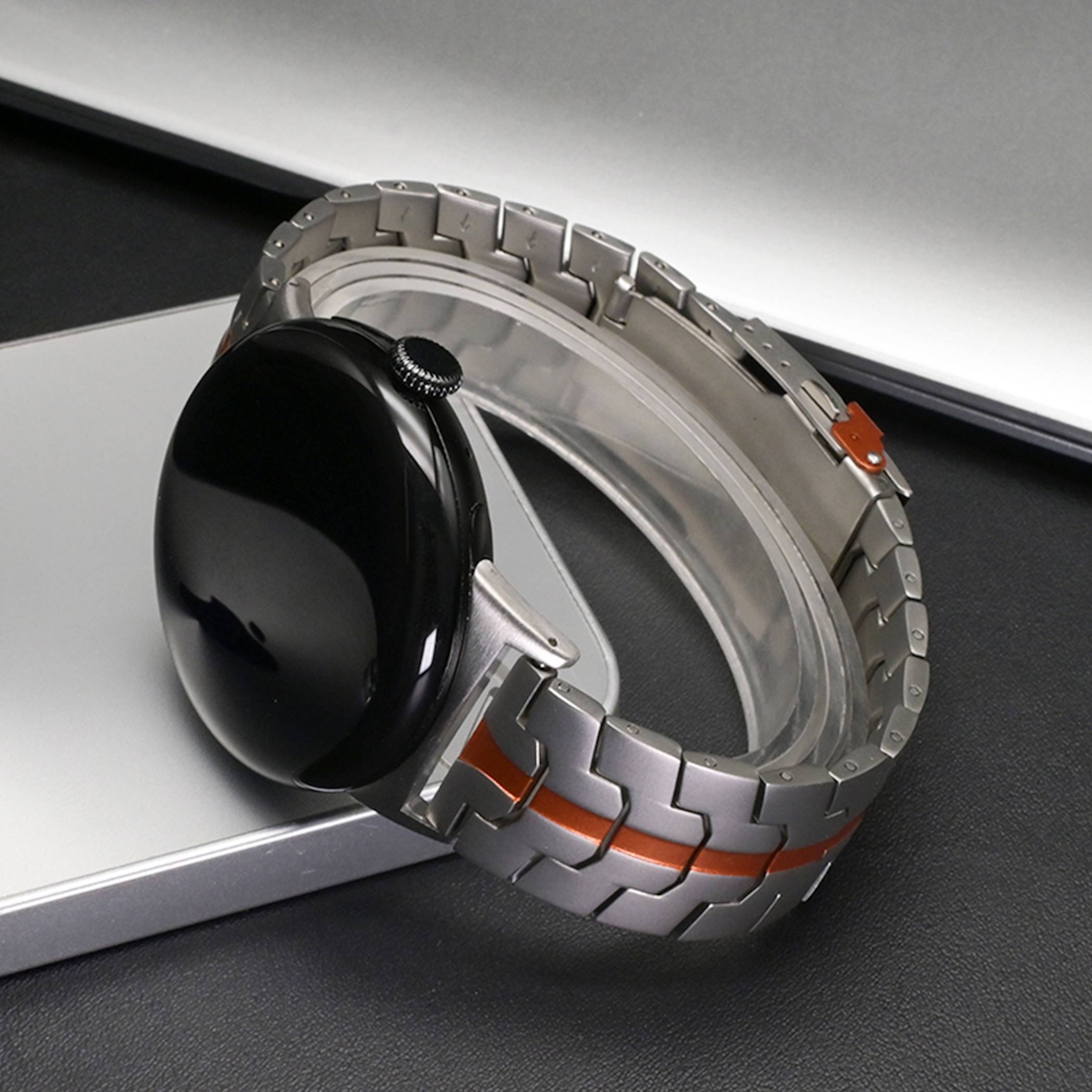 Smart Armband Titan-Legierung Stahl Verschluss für Google Pixel Watch 4 + 3 45mm
