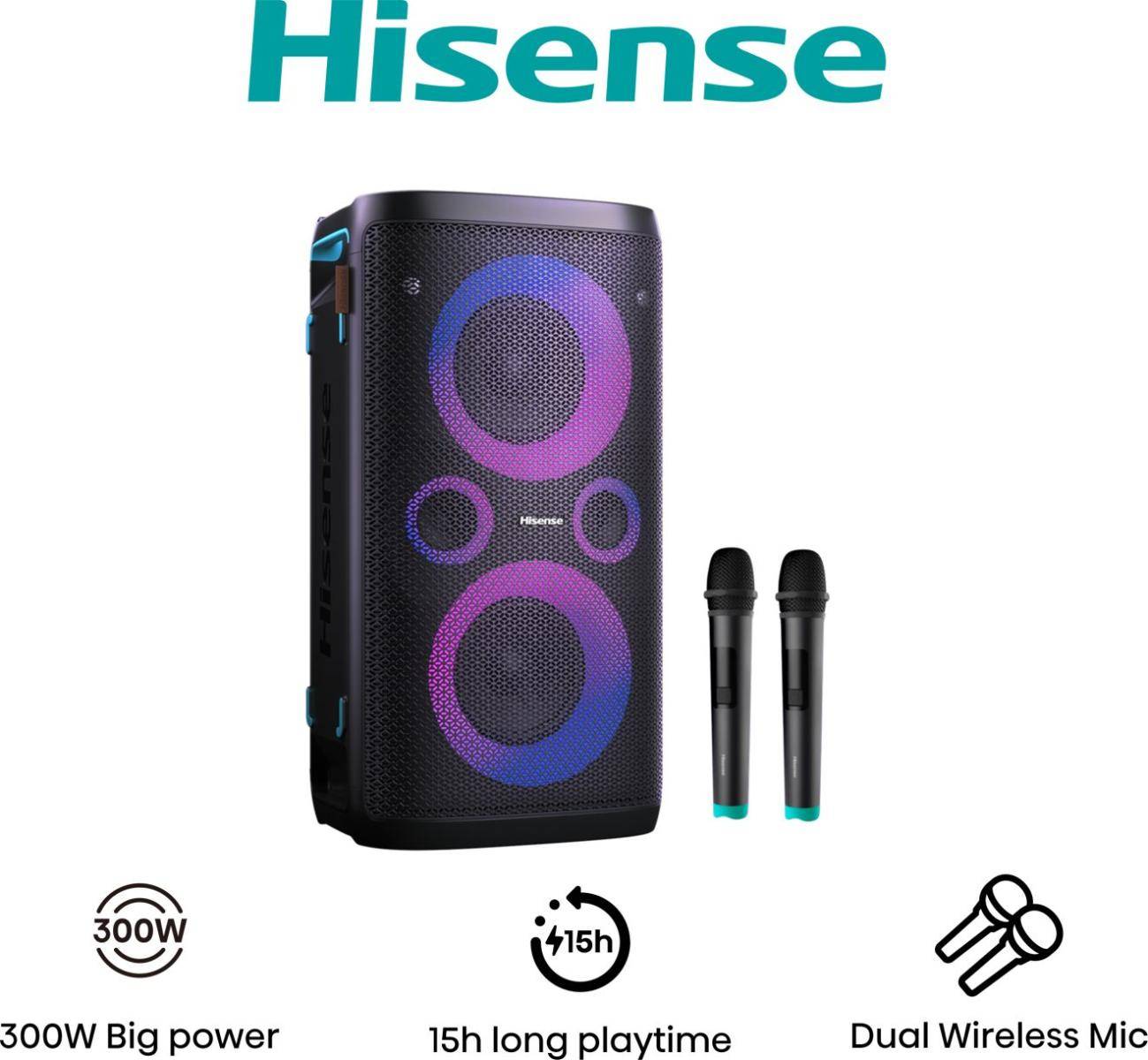 Hisense Party Rocker One Plus HP110 Partylautsprecher schwarz