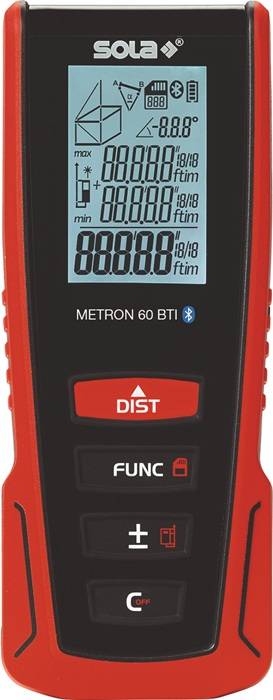 Laserentfernungsmesser METRON 60 BTI 0,05-60m ±1,50mm IP54 SOLA